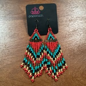 Paparazzi Drop / Dangling Multi-Color Beaded Earrings New in package